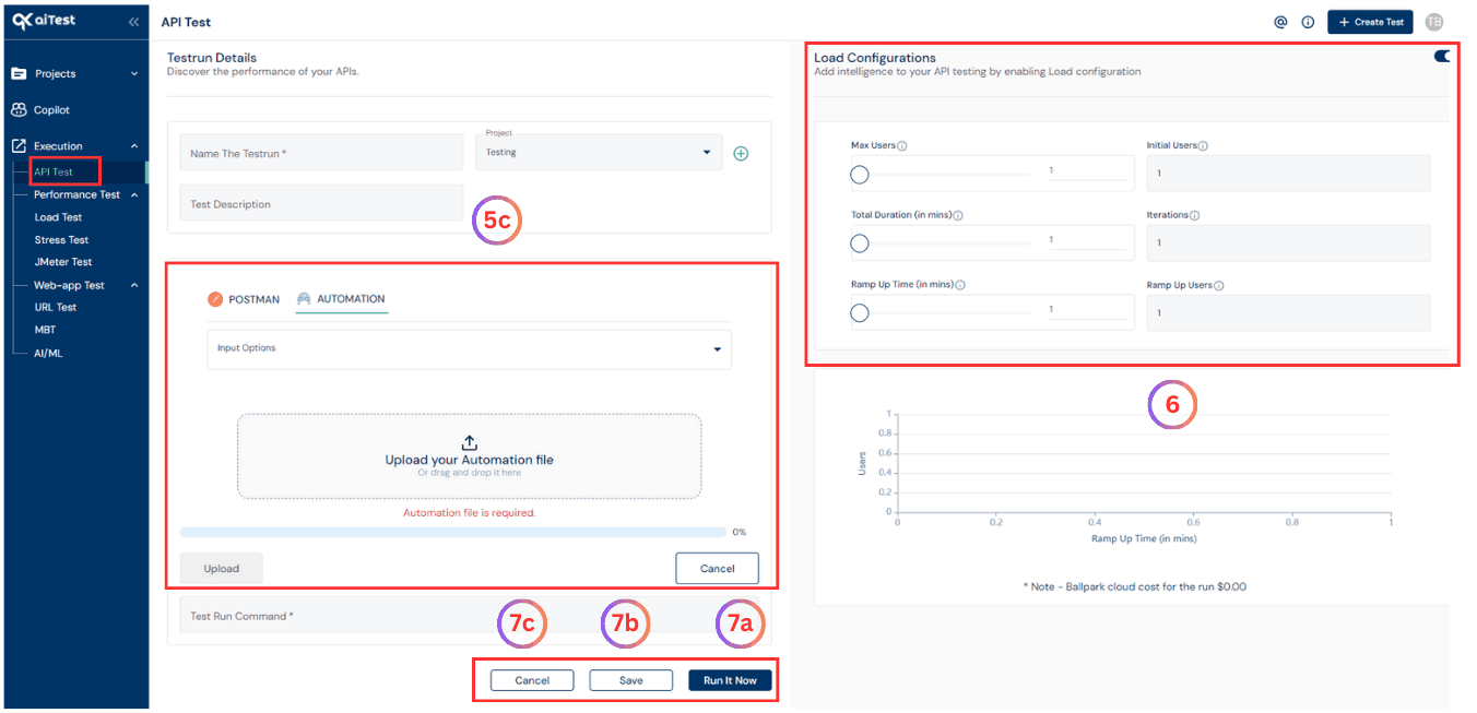 Upload Automation Details