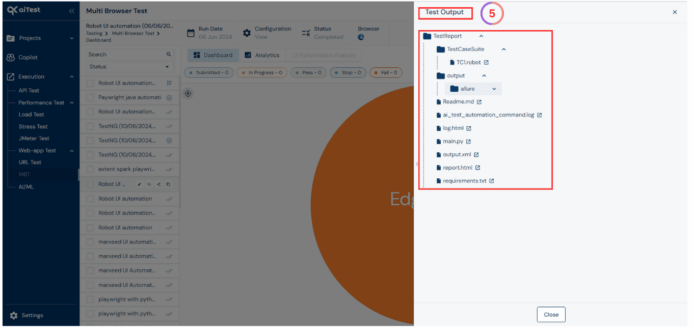 Multi Browser Test ReportFiles